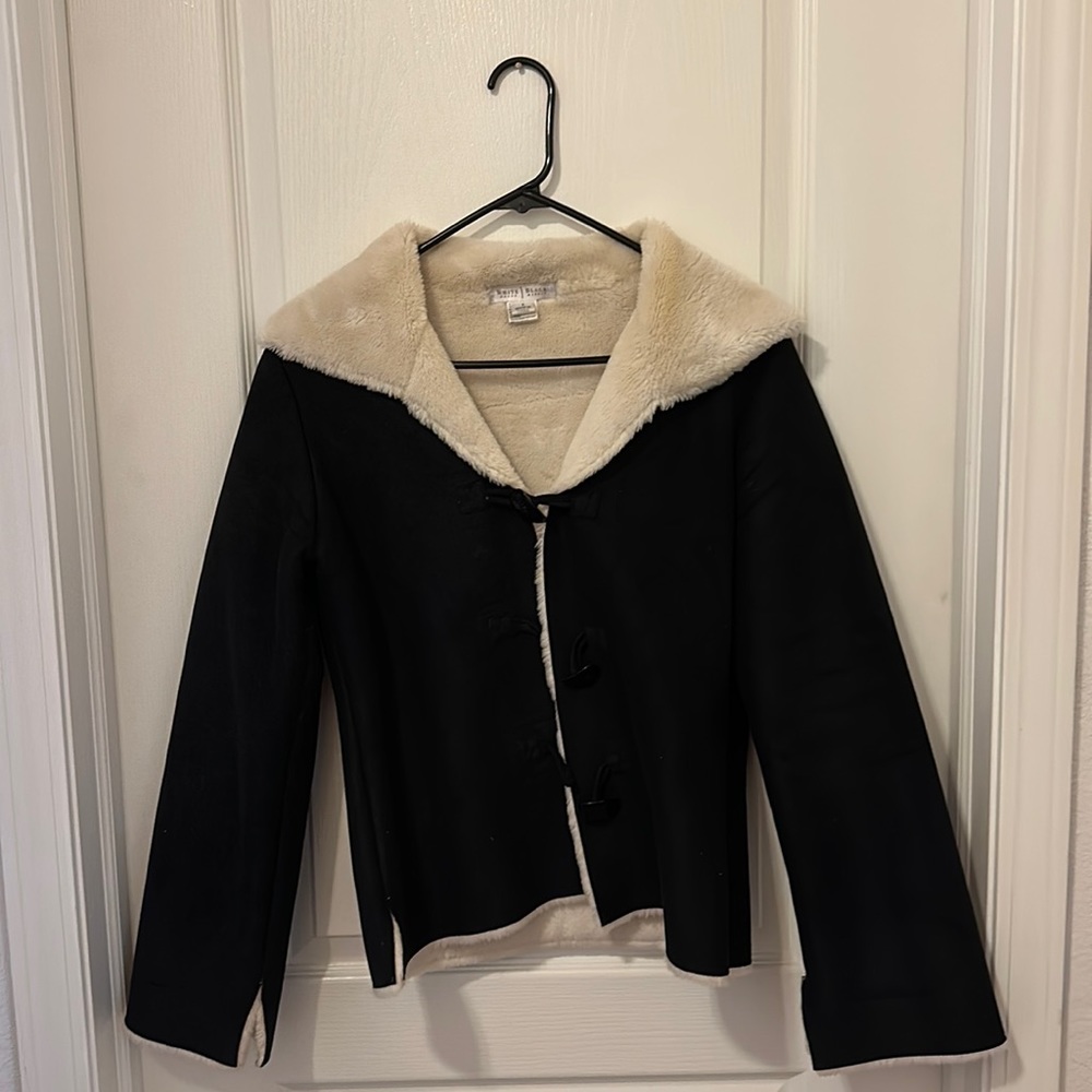 Soft White House Black Market Coat
